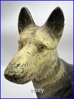 Vintage Antique Hubley Cast Iron German Shepherd Dog Door Stop Reproduction