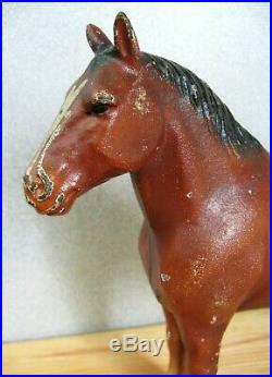 Vintage / Antique Hubley Percheron Cast Iron Horse Door Stop Toy