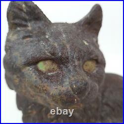 Vintage Antique Hubley Style Cast Iron PERSIAN CAT Kitten Doorstop 302