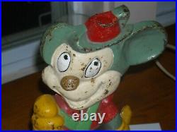 Vintage Antique Mickey Mouse Doorstop Lederhosen Disney Cast Iron Rare