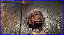 Vintage Ape Black CAST IRON BUTLER STATUE VINTAGE ART DOORSTOP