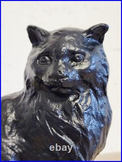 Vintage Black Cat Doorstop, Antique Cast Iron Sitting Cat, Black Iron Cat Vintage Black Cat Doorstop, Antique Cast Iron Sitting Cat, Black Iron Cat