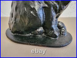 Vintage Black Cat Doorstop, Antique Cast Iron Sitting Cat, Black Iron Cat Vintage Black Cat Doorstop, Antique Cast Iron Sitting Cat, Black Iron Cat