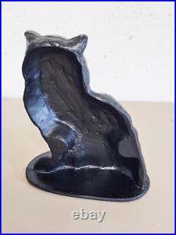 Vintage Black Cat Doorstop, Antique Cast Iron Sitting Cat, Black Iron Cat Vintage Black Cat Doorstop, Antique Cast Iron Sitting Cat, Black Iron Cat