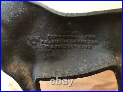 Vintage Black Iron Virginia Metalcrafters Horse Door Stop 11x10 1949 sIgned CRK