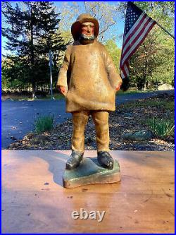 Vintage Cast IronWATSONTOWN FOUNDRYE. C. Prior & Co. Old Salt Fisherman Doorstop