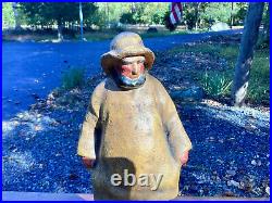 Vintage Cast IronWATSONTOWN FOUNDRYE. C. Prior & Co. Old Salt Fisherman Doorstop