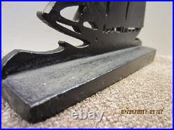 Vintage, Cast Iron 2 Masted Sailboat Doorstop