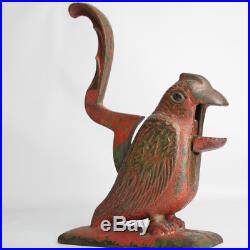 Vintage Cast Iron Bird Parrot Nutcracker Tool Doorstop
