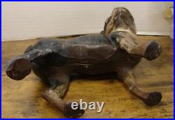 Vintage Cast Iron Black & White Boston Terrier Door Stop