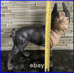 Vintage Cast Iron Boston Bull Terrier Door Stop