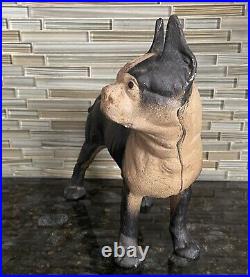 Vintage Cast Iron Boston Bull Terrier Door Stop