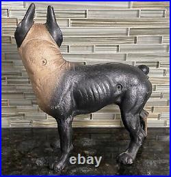 Vintage Cast Iron Boston Bull Terrier Door Stop
