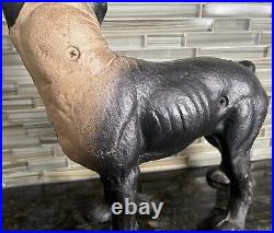 Vintage Cast Iron Boston Bull Terrier Door Stop