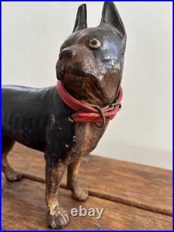 Vintage Cast Iron Boston Terrier Dog Doorstop In Style Of Hubley Original Paint Vintage Cast Iron Boston Terrier Dog Doorstop In Style Of Hubley Original Paint