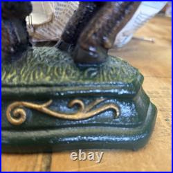 Vintage Cast Iron Buffalo Heavy Doorstop Animal Figure Decorative 5 x 6.5 inches
