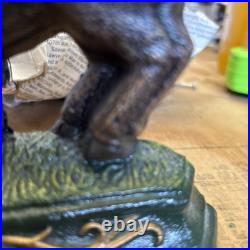 Vintage Cast Iron Buffalo Heavy Doorstop Animal Figure Decorative 5 x 6.5 inches