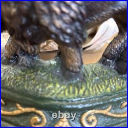 Vintage Cast Iron Buffalo Heavy Doorstop Animal Figure Decorative 5 x 6.5 inches