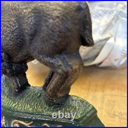 Vintage Cast Iron Buffalo Heavy Doorstop Animal Figure Decorative 5 x 6.5 inches