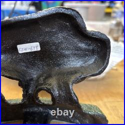 Vintage Cast Iron Buffalo Heavy Doorstop Animal Figure Decorative 5 x 6.5 inches