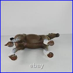 Vintage Cast Iron Clydesdale Draft Horse Door Stop Heavy Hand Painted