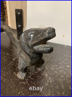 Vintage Cast Iron Dachshund Wiener Dog 21 Boot Brush Door Stop With Scraper