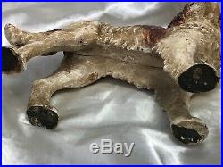 Vintage Cast Iron Dog Animal Hand Painted Door Stay Stop Easter Gift