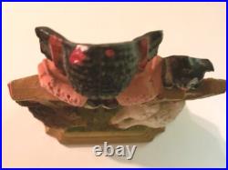Vintage Cast Iron Door Stop Scene Is Girl Standing at Fence With Farm Animals Vintage Cast Iron Door Stop Scene Is Girl Standing at Fence With Farm Animals