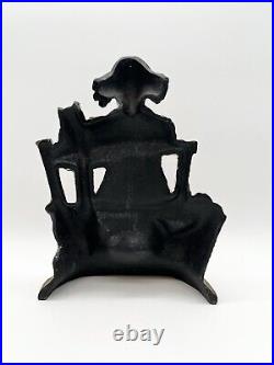 Vintage Cast Iron Doorstop Girl Standing at Fence Farm Animals Americana Vintage Cast Iron Doorstop Girl Standing at Fence Farm Animals Americana