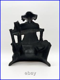 Vintage Cast Iron Doorstop Girl Standing at Fence Farm Animals Americana Vintage Cast Iron Doorstop Girl Standing at Fence Farm Animals Americana