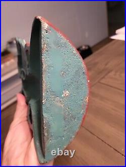Vintage Cast Iron Doorstop Spread Wing Eagle with American Flags