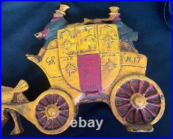 Vintage Cast Iron Doorstop Stagecoach Horse and Carriage 12x6.5x3. Switzerland