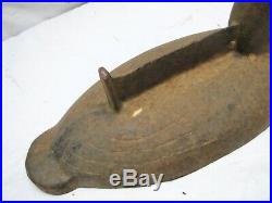 Vintage Cast Iron Duck Decoy Boot Scraper Shoe Door Stop Figural Heavy