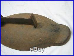 Vintage Cast Iron Duck Decoy Boot Scraper Shoe Door Stop Figural Heavy