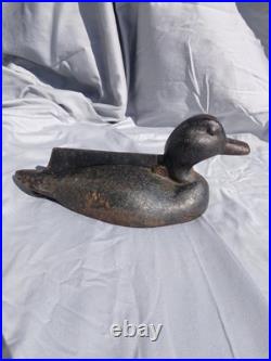 Vintage Cast Iron Duck Mallard Boot Scraper Doorstop 11 x 4 1/2