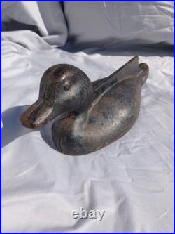 Vintage Cast Iron Duck Mallard Boot Scraper Doorstop 11 x 4 1/2