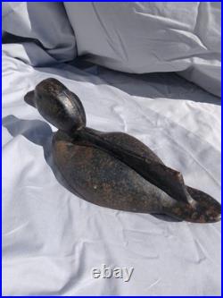 Vintage Cast Iron Duck Mallard Boot Scraper Doorstop 11 x 4 1/2
