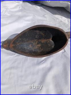 Vintage Cast Iron Duck Mallard Boot Scraper Doorstop 11 x 4 1/2