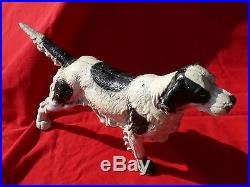 Vintage Cast Iron ENGLISH SETTER DOOR STOP Large 9 Tall x 5 Long Approx 9 lb