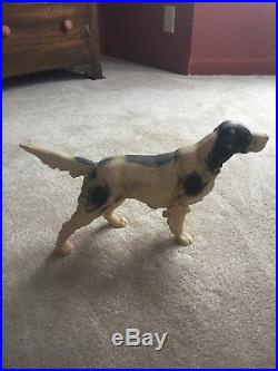 Vintage Cast Iron English Setter Pointer Hunting Dog Door Stop