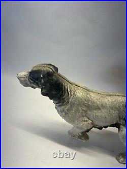 Vintage Cast Iron English Setter Pointer Hunting Dog Doorstop Folk Art