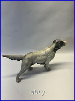 Vintage Cast Iron English Setter Pointer Hunting Dog Doorstop Folk Art