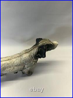 Vintage Cast Iron English Setter Pointer Hunting Dog Doorstop Folk Art