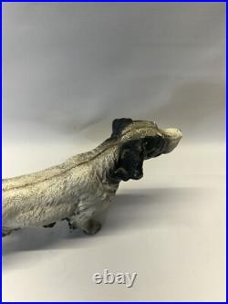 Vintage Cast Iron English Setter Pointer Hunting Dog Doorstop Folk Art
