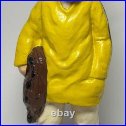 Vintage Cast Iron Fisherman Statue Old Salt Seaman Nautical Decor Door Stop