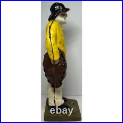 Vintage Cast Iron Fisherman Statue Old Salt Seaman Nautical Decor Door Stop