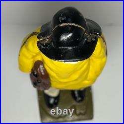 Vintage Cast Iron Fisherman Statue Old Salt Seaman Nautical Decor Door Stop