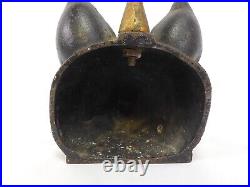 Vintage Cast Iron Fox Doorstop Brass Handle