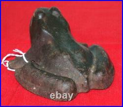 Vintage Cast Iron Frog Doorstop #3 3 Pounds 1.6 Ounces 5 Inches Long
