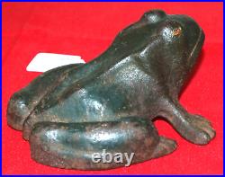Vintage Cast Iron Frog Doorstop #3 3 Pounds 1.6 Ounces 5 Inches Long